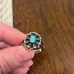 James Avery Retired Turquoise De Flores Ring